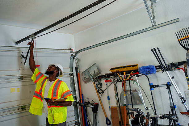 Professional Garage Door Panel Replacement technician working in Janesville, MN
